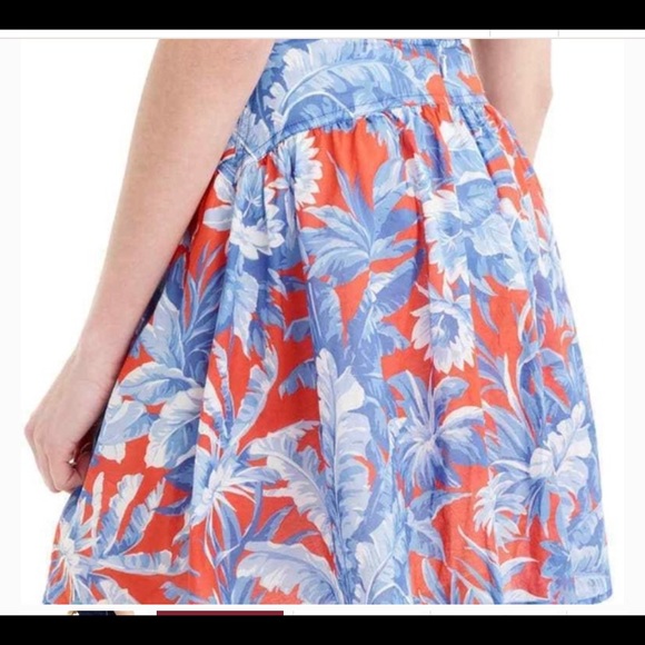 J.Crew Red & Blue Floral Top & Skirt - Picture 4 of 12